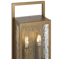 Possini Euro Design Possini Euro Jerry 16" High Aged Brass 2-Light Outdoor Wall Light -Possini Euro Design GUEST 6a7a8689 dfd4 43ef a127 89244d1fbeb4