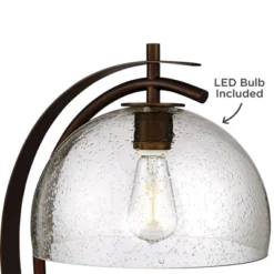 Possini Euro Design Modern Accent Table Lamp With USB Port Filament LED 22.5" High Bronze Metal Glass Dome Shade For Living Room Desk Bedroom -Possini Euro Design GUEST 6ab167cb ff9d 485d 80f7 635a6c4df405