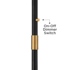 Possini Euro Design Halifax Modern Industrial Floor Lamp 64 1/2" Tall Matte Black Warm Gold Metal Double Drum Shade For Living Room Bedroom Office -Possini Euro Design GUEST 6bc1a5e9 dca2 4618 bcc0 bd30ff3ed0b5