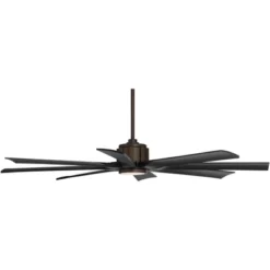 Possini Euro Design 60" Defender Modern Indoor Outdoor Ceiling Fan 8 Blade LED Light Remote Control Oil Rubbed Bronze Finish Black Bedroom Patio -Possini Euro Design GUEST 6be9274d 9727 4cc3 b1da da6d2bf00a12