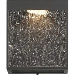 Possini Euro Design Possini Euro Sofia 8 1/2"H Black Hammered Glass LED Wall Sconce -Possini Euro Design GUEST 6c0dc38f 8c96 47ed aef7 670a5b352206