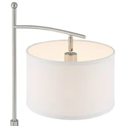 Possini Euro Design Burbank Modern 64" Tall Standing Floor Lamp Downbridge Pole Silver Metal Brushed Nickel Finish Living Room Bedroom House Reading -Possini Euro Design GUEST 6c2d8f9d 5201 436d bd77 a929ebac1275