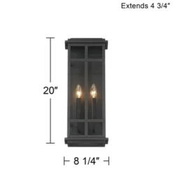 Possini Euro Design Metrix Modern Wall Light Sconce Black Metal Hardwired 8 1/4" 2-Light Fixture Clear Glass For Bedroom Bathroom Vanity 10 Possini Euro Design Metrix Modern Wall Light Sconce Black Metal Hardwired 8 1/4" 2-Light Fixture Clear Glass For Bedroom Bathroom Vanity -Possini Euro Design GUEST 6c3a2cec 462d 4d3a ad27 7b751c5c2538