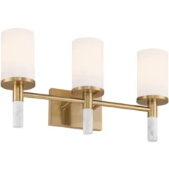 Possini Euro Design Lucius 21 3/4" High Modern 3 Light Bathroom Vanity Wall Lamp Light Fixture Mount Over The Sink Mirror Hardwired Soft Gold 14 Possini Euro Design Lucius 21 3/4" High Modern 3 Light Bathroom Vanity Wall Lamp Light Fixture Mount Over The Sink Mirror Hardwired Soft Gold -Possini Euro Design GUEST 6ce044cb 52ef 4e63 8d34 02b78d6309eb