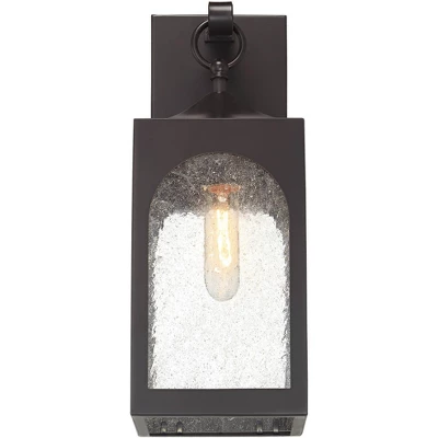 Possini Euro Design Tyne Modern Outdoor Wall Light Fixture Bronze 16 1/2" Seedy Glass For Post Exterior Barn Deck House Porch Yard Posts Patio Home 5 Possini Euro Design Tyne Modern Outdoor Wall Light Fixture Bronze 16 1/2" Seedy Glass For Post Exterior Barn Deck House Porch Yard Posts Patio Home - Image 3