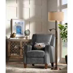 Possini Euro Design Traverse Modern Floor Lamp With LED Gooseneck Reading Light 64" Tall Oil Rubbed Bronze Oatmeal Drum Shade For Living Room Bedroom -Possini Euro Design GUEST 6eb60d76 db84 4637 b748 ded2a129f757