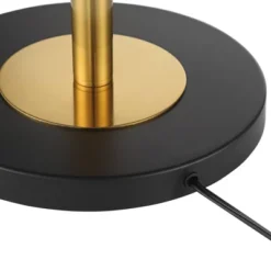 Possini Euro Design Modern Pharmacy Floor Lamp 54" Tall Matte Black Warm Gold Adjustable Metal Shade For Living Room Reading House -Possini Euro Design GUEST 6fb73942 71f4 43dd 9183 ca000e276fac