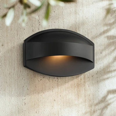 Possini Euro Design Xane 7" High Mid Century Modern Outdoor Wall Light Fixture Mount Porch House Exterior Weatherproof Matte Black Finish Metal 3 Possini Euro Design Xane 7" High Mid Century Modern Outdoor Wall Light Fixture Mount Porch House Exterior Weatherproof Matte Black Finish Metal