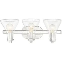 Possini Euro Design Sorren Industrial Modern Wall Light Polished Chrome Hardwire 20 1/2" 3-Light Fixture Clear Glass For Bedroom Bathroom Vanity Home 15 Possini Euro Design Sorren Industrial Modern Wall Light Polished Chrome Hardwire 20 1/2" 3-Light Fixture Clear Glass For Bedroom Bathroom Vanity Home -Possini Euro Design GUEST 72f76a06 d1f3 4651 a4c1 7eb6db24f964