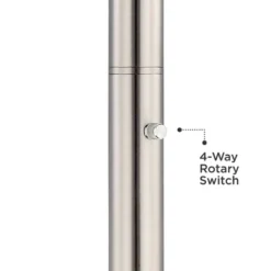 Possini Euro Design Light Blaster Art Deco Torchiere Floor Lamp 72 1/2" Tall Brushed Nickel LED Frosted Glass Bowl Shade For Living Room Bedroom House -Possini Euro Design GUEST 739e6cc9 5288 4837 b117 bf279c8a9867