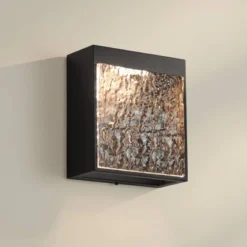 Possini Euro Design Possini Euro Sofia 8 1/2"H Black Hammered Glass LED Wall Sconce