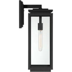 Possini Euro Design Atkins 21 1/4" High Modern Outdoor Wall Light Fixture Mount Porch House Weatherproof Matte Black Die Cast Metal Clear Glass Shade 16 Possini Euro Design Atkins 21 1/4" High Modern Outdoor Wall Light Fixture Mount Porch House Weatherproof Matte Black Die Cast Metal Clear Glass Shade -Possini Euro Design GUEST 7592d13d 46e2 4bfc 9764 05c90a47e2ef