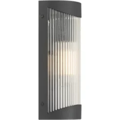Possini Euro Design Possini Euro August 11" High Textured Black Outdoor Wall Light -Possini Euro Design GUEST 75c0b543 2a71 471b b510 7fdd05cde1d3