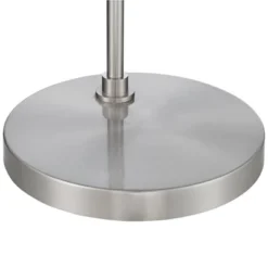 Possini Euro Design Piccolo Modern Floor Lamp With Tray Table 60 1/2" Tall Brushed Nickel White Cylinder Shade For Living Room Bedroom Office House -Possini Euro Design GUEST 7623c73f e952 46ef b9b3 8da28a0bf5f0