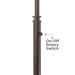 Possini Euro Design Modern Floor Lamp With USB Port 62 1/2" Tall Oil Rubbed Bronze Boom Arm Brown Drum Shade For Living Room House -Possini Euro Design GUEST 76774e09 191a 480f 8951 6764986040ed