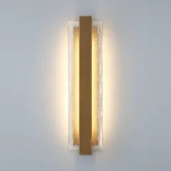 Possini Euro Design Possini Euro Cascadia 23 1/2" Wide Brass And Glass LED Bath Light -Possini Euro Design GUEST 767b1f9c a71b 495c 9e5e 55356b222c97