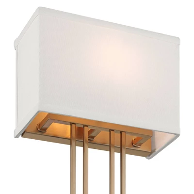 Possini Euro Design Possini Euro Siobhan 16" High Gold And White Wall Sconce 4 Possini Euro Design Possini Euro Siobhan 16" High Gold And White Wall Sconce - Image 2