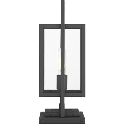 Possini Euro Design Possini Euro Jericho 17" High Textured Black Outdoor Pier Mount Light 8 Possini Euro Design Possini Euro Jericho 17" High Textured Black Outdoor Pier Mount Light - Image 6