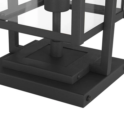 Possini Euro Design Possini Euro Jericho 17" High Textured Black Outdoor Pier Mount Light 4 Possini Euro Design Possini Euro Jericho 17" High Textured Black Outdoor Pier Mount Light - Image 2