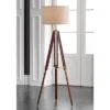 Possini Euro Design Surveyor Modern Tripod Floor Lamp 57 1/2" Tall Cherry Wood Adjustable Beige Linen Drum Shade For Living Room Bedroom Office House -Possini Euro Design GUEST 7aca8ef9 20a2 4ddf 901d 9f3600ee7b41