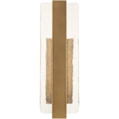 Possini Euro Design Possini Euro Cascadia 18"H Brass Piastra Glass LED Outdoor Wall Light -Possini Euro Design GUEST 7b128c57 80e2 4968 993b e98be529a366