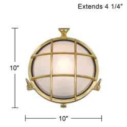Possini Euro Design Possini Euro Anjali 10" High Brass Bulkhead Wall Sconce 17 Possini Euro Design Possini Euro Anjali 10" High Brass Bulkhead Wall Sconce -Possini Euro Design GUEST 7bf23a8b 7643 4354 81e1 b7de3cd2c3f8 1