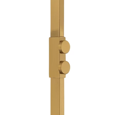Possini Euro Design Denali Modern 61" Tall Standing Floor Lamp Metal Warm Gold Finish Living Room Bedroom House Reading Office Glass Clear Shade 6 Possini Euro Design Denali Modern 61" Tall Standing Floor Lamp Metal Warm Gold Finish Living Room Bedroom House Reading Office Glass Clear Shade - Image 4