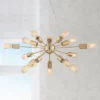 Possini Euro Design Hemingson Gold Large Chandelier 33" Wide Modern Sputnik 12-Light LED Fixture For Dining Room House Foyer Kitchen Island Entryway -Possini Euro Design GUEST 7d21f65f c9e7 48e9 96d1 d50ad172552a