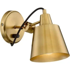 Possini Euro Design Capetown Modern Wall Light Sconce Warm Brass Hardwire 5 3/4" Fixture Up Down Swivel For Bedroom Reading Living Room Hallway House -Possini Euro Design GUEST 7df53f05 2e16 4d32 aad2 092a7d89a131