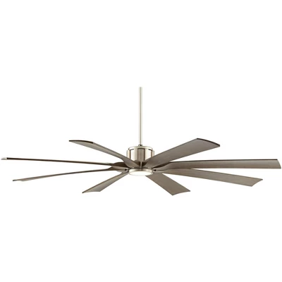 70" Possini Euro Design Modern Indoor Outdoor Ceiling Fan With Light LED Dimmable Remote Brushed Nickel Light Wood Damp Rated Patio Porch 7 70" Possini Euro Design Modern Indoor Outdoor Ceiling Fan With Light LED Dimmable Remote Brushed Nickel Light Wood Damp Rated Patio Porch - Image 5