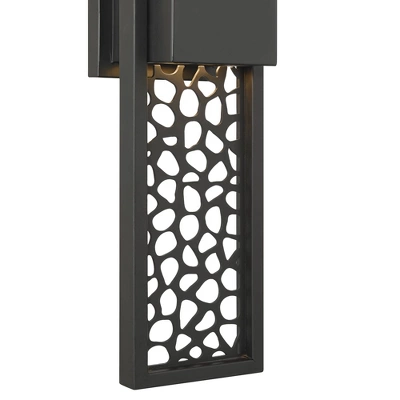 Possini Euro Design Possini Euro Miele 16" High Matte Black Outdoor LED Wall Light 10 Possini Euro Design Possini Euro Miele 16" High Matte Black Outdoor LED Wall Light - Image 8