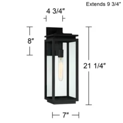 Possini Euro Design Atkins 21 1/4" High Modern Outdoor Wall Light Fixture Mount Porch House Weatherproof Matte Black Die Cast Metal Clear Glass Shade 12 Possini Euro Design Atkins 21 1/4" High Modern Outdoor Wall Light Fixture Mount Porch House Weatherproof Matte Black Die Cast Metal Clear Glass Shade -Possini Euro Design GUEST 7f1aae73 8290 47da a42f 284183a8538a