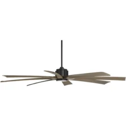 Possini Euro Design 70" Defender Farmhouse Rustic Indoor Outdoor Ceiling Fan 8 Blade LED Light Remote Control Matte Black Motor Bedroom Patio -Possini Euro Design GUEST 7fcb9dd9 aba0 4968 a0fb 8bb5a111dab8
