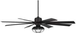 70" Possini Euro Design Defender Modern Industrial Indoor Outdoor Ceiling Fan LED Light Remote Matte Black Damp Rated Patio House -Possini Euro Design GUEST 80122de1 0d15 4470 ad37 e2c50c7f1e84