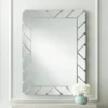 Possini Euro Design Prandini Rectangular Vanity Wall Mirror Modern Beveled Mirrored Glass Tile Frame 28" Wide For Bathroom Bedroom Home House Entryway -Possini Euro Design GUEST 80b1af21 35ae 4881 9058 5dbfaf6a0946