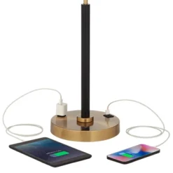 Possini Euro Design Carlyle Gold Black USB Desk Lamps Set Of 2 With Smart Socket -Possini Euro Design GUEST 80e74b3c 36b2 4e1f 8bcd ad2faf4a1303