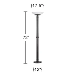 Possini Euro Design Modern Torchiere Floor Lamp 72" Tall Dark Bronze Frosted Glass Shade For Living Room Bedroom Office House 12 Possini Euro Design Modern Torchiere Floor Lamp 72" Tall Dark Bronze Frosted Glass Shade For Living Room Bedroom Office House -Possini Euro Design GUEST 81120081 bc0c 441b 983f ec3f9154ce17