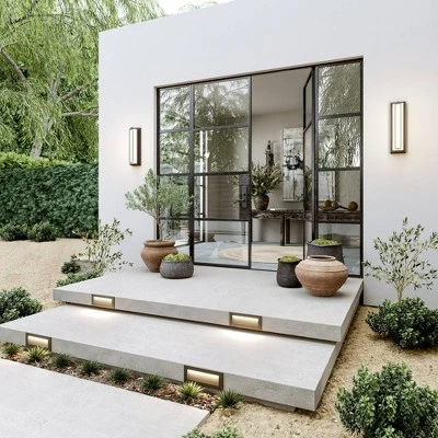 Possini Euro Design Belfonte Modern Outdoor Wall Light Fixture Bronze LED 16 1/4" White Glass For Post Exterior Barn Deck House Porch Yard Patio Home 7 Possini Euro Design Belfonte Modern Outdoor Wall Light Fixture Bronze LED 16 1/4" White Glass For Post Exterior Barn Deck House Porch Yard Patio Home - Image 6