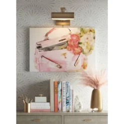 Possini Euro Design Upton 10" High Picture Wall Lamp Light Fixture Mount Living Room Indoor Hallway Plug-In Cord With Switch Gold Antique Brass -Possini Euro Design GUEST 879635a7 6574 4caa bf3e d3edd7c0db82