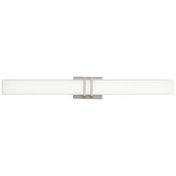 Possini Euro Design Exeter Modern Wall Light Brushed Nickel 36" Light Bar LED Fixture Silk Screened Glass Shade For Bedroom Bathroom Vanity Reading -Possini Euro Design GUEST 88317559 ff9c 4b97 a4cb 024243a3ef54