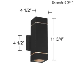 Possini Euro Design Skyridge 11 3/4" High Mid Century Modern Outdoor Wall Light Fixture Mount Porch House Exterior Up-Down LED Bulb Black Aluminum 12 Possini Euro Design Skyridge 11 3/4" High Mid Century Modern Outdoor Wall Light Fixture Mount Porch House Exterior Up-Down LED Bulb Black Aluminum -Possini Euro Design GUEST 883922dc 36d8 4666 8e4d 9914a15a683a