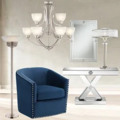 Possini Euro Design Light Blaster Art Deco Torchiere Floor Lamp 72 1/2" Tall Brushed Nickel LED Frosted Glass Bowl Shade For Living Room Bedroom House -Possini Euro Design GUEST 88f5ad87 298f 4400 b696 842a2a774880