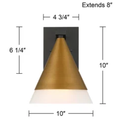 Possini Euro Design Possini Euro Leo 10"H Sand Black And Brass Outdoor Wall Light Set Of 2 12 Possini Euro Design Possini Euro Leo 10"H Sand Black And Brass Outdoor Wall Light Set Of 2 -Possini Euro Design GUEST 8a668597 3c05 4a58 a57a 411e599922ef