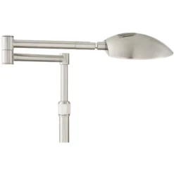 Possini Euro Design Eliptik Modern Desk Table Lamp 24 1/2" High Satin Nickel LED Swing Arm Adjustable Height For Bedroom Living Room Nightstand Office -Possini Euro Design GUEST 8a7413ef 0643 4ac1 9f68 9f61cfe1a0ac
