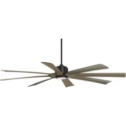 Possini Euro Design 70" Defender Farmhouse Rustic Indoor Outdoor Ceiling Fan 8 Blade LED Light Remote Control Matte Black Motor Bedroom Patio -Possini Euro Design GUEST 8e7d0211 9561 4282 95a6 e6b1a230db22