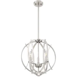 Possini Euro Design Spherical Brushed Nickel Pendant Chandelier 16" Wide Modern Orb 3-Light Fixture For Dining Room House Foyer Kitchen Island Bedroom 12 Possini Euro Design Spherical Brushed Nickel Pendant Chandelier 16" Wide Modern Orb 3-Light Fixture For Dining Room House Foyer Kitchen Island Bedroom -Possini Euro Design GUEST 8e92f18d c578 4818 8a42 6dcf8a523fee