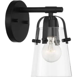Possini Euro Design Modern Wall Light Sconce Black Metal Hardwired 5 1/4" Fixture Clear Glass Shade For Bedroom Bathroom Bedside 12 Possini Euro Design Modern Wall Light Sconce Black Metal Hardwired 5 1/4" Fixture Clear Glass Shade For Bedroom Bathroom Bedside -Possini Euro Design GUEST 8fec884b 6531 4967 bd60 ca50c3beb4d8