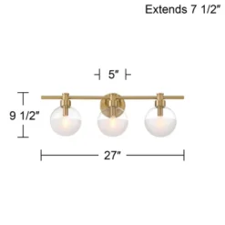 Possini Euro Design Possini Euro Leggio 27" Wide Warm Brass 3-Light Bath Light 10 Possini Euro Design Possini Euro Leggio 27" Wide Warm Brass 3-Light Bath Light -Possini Euro Design GUEST 90b012b4 9ce3 4814 a274 c331fcb3932e