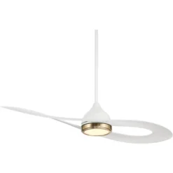 Possini Euro Design 52" Possini Euro Obi Matte White CCT LED Damp Ceiling Fan With Remote -Possini Euro Design GUEST 91ea2112 6953 4ba4 a677 535d2390b1b3