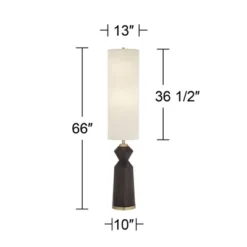 Possini Euro Design Taboo Mid Century Modern 66" Tall Standing Floor Lamp Sculpted Column Foot Switch Brown Faux Wood Finish Living Room Bedroom House 10 Possini Euro Design Taboo Mid Century Modern 66" Tall Standing Floor Lamp Sculpted Column Foot Switch Brown Faux Wood Finish Living Room Bedroom House -Possini Euro Design GUEST 928854e9 9b05 4142 b165 b0e3f22c4e22